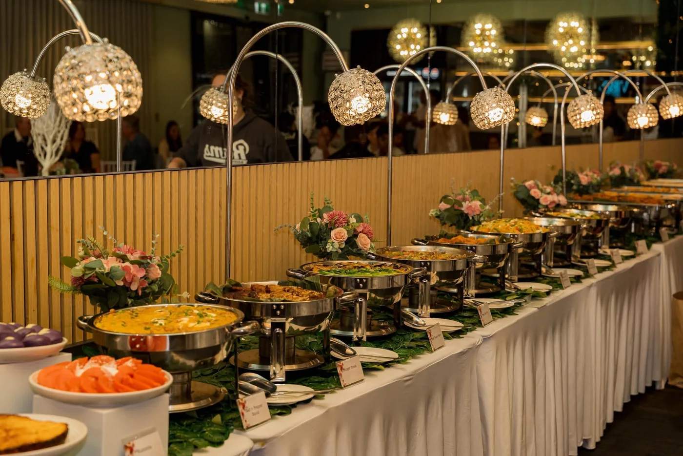 Hot buffet catering presented at The Vibes Venue